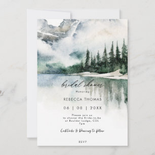 hiver forêt montagne nuptiale invitation