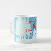 Hiver Fun Snowman Hot Drink Latte Mug (Devant gauche)