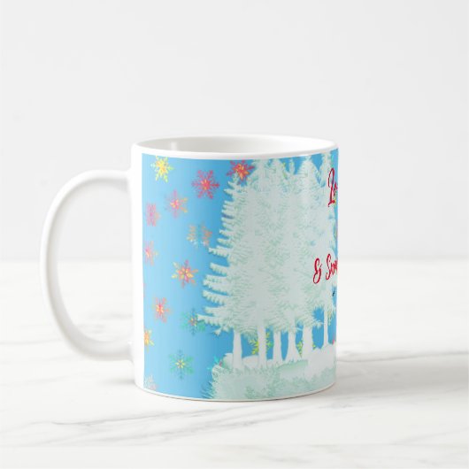 Hiver Fun Snowman Hot Drink Latte Mug (Gauche)