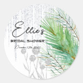 Hiver givré - Argent - Autocollant de faveur multi (Devant)