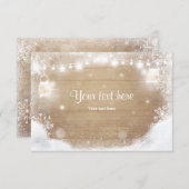 Hiver Insertion carte Neige Russe bois scié jarres (Devant / Derrière)