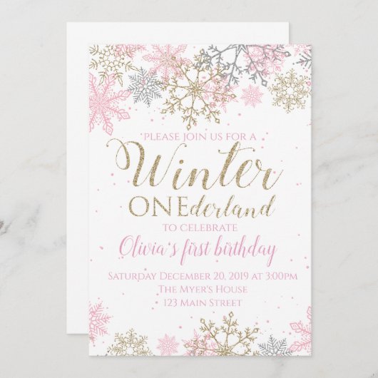 Hiver Invitation ONEderland (Devant / Derrière)