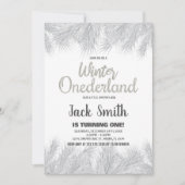 Hiver Invitations ONEderland Parties scintillant d (Devant)