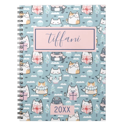 Hiver Kitty Cats Carnet photo spirale (Devant)