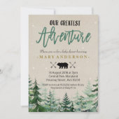 Hiver L'aventure commence Baby shower Invitation (Devant)