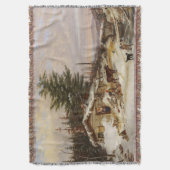 Hiver Log Maison d'art lancer couverture (devant Vertical)