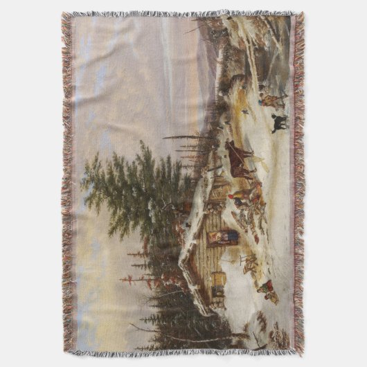 Hiver Log Maison d'art lancer couverture (devant Vertical)