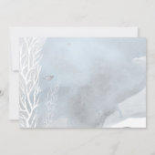 hiver magie aquarelle vacances carte photo (Dos)