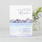 Hiver Mariage de montagne Réception invitation (Debout devant)