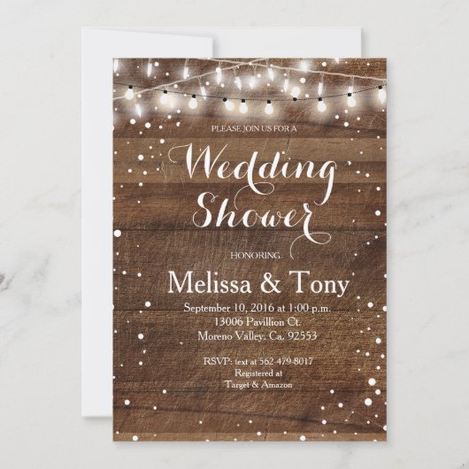 Hiver Mariage Douche Invitation (Devant)