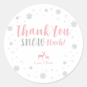 Hiver, Merci neige beaucoup autocollant