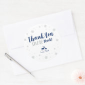 Hiver, Merci neige beaucoup autocollant (Enveloppe)