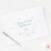 Hiver, Merci neige beaucoup autocollant (Enveloppe)