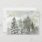 hiver merveilleux neige carte photo de noël (Dos)