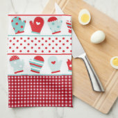 Hiver Mittens Microfibre Serviette de cuisine (Quart Plié)