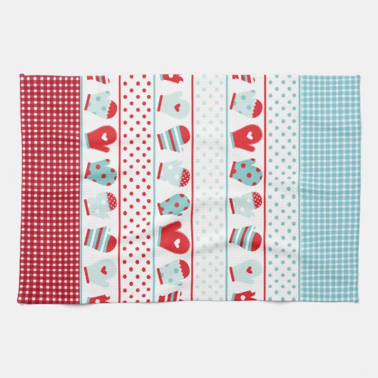 Hiver Mittens Microfibre Serviette de cuisine (Horizontal)