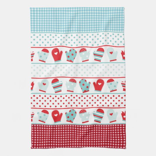 Hiver Mittens Microfibre Serviette de cuisine (Vertical)