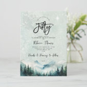 hiver montagne 50e anniversaire invitation (Debout devant)