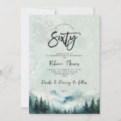 hiver montagne 60e anniversaire invitation (Devant)