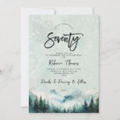 hiver montagne 70e anniversaire invitation (Devant)