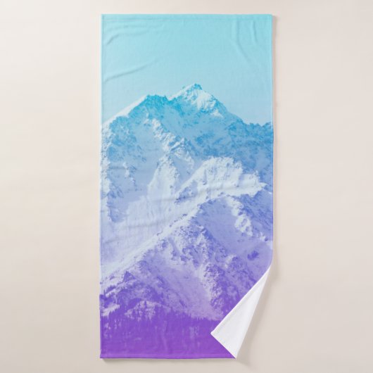 Hiver montagne, hipster, pic, photo, ba (Serviette de bain)