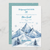 hiver montagnes 70e anniversaire invitation (Devant / Derrière)