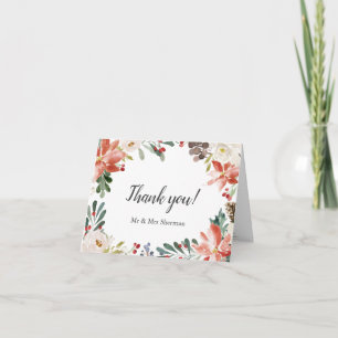 Hiver mystique   CARTE DE REMERCIEMENTS MARIAGE