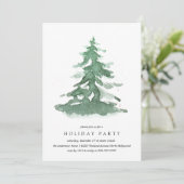 Hiver Noël Arbre Fête Invitation (Debout devant)