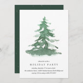 Hiver Noël Arbre Fête Invitation (Devant / Derrière)