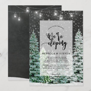 hiver noël lier le noeud eloping invitation