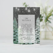 hiver noël mariage détails carte d'information (Debout devant)