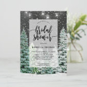 hiver noël neige nuptiale invitation (Debout devant)