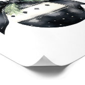 Hiver Noir Blanc Noël Affiche de bienvenue (Coin)