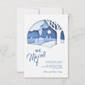 Hiver Nous Avons Déménagé Faire-part (Devant)