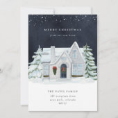 Hiver Nuit Vacances Faire-part de déménagement (Devant)