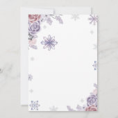 Hiver Onderland Neige Anniversaire Fête Invitation (Dos)