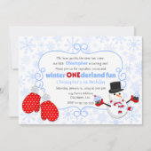 Hiver ONE derland Anniversaire Invitation (Devant)