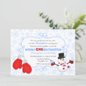 Hiver ONE derland Anniversaire Invitation (Debout devant)