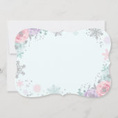 Hiver ONE derland Anniversaire Invitation Argent r (Dos)