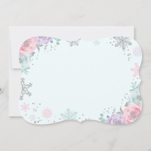 Hiver ONE derland Anniversaire Invitation Argent r (Dos)