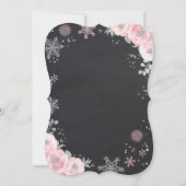 Hiver ONE derland Anniversaire Invitation Argent r (Dos)