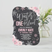 Hiver ONE derland Anniversaire Invitation Argent r (Debout devant)