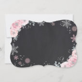 Hiver ONE derland Anniversaire Invitation Argent r (Dos)