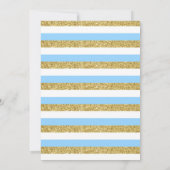 Hiver ONE derland Anniversaire Invitation Blue Gol (Dos)