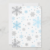 Hiver ONE derland Anniversaire Invitation Blue Sil (Dos)