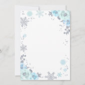 Hiver ONE derland Anniversaire Invitation Blue Sil (Dos)