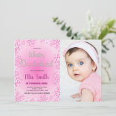 Hiver ONE derland Anniversaire Invitations avec ph (Debout devant)