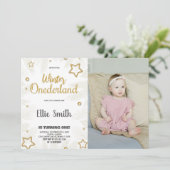 Hiver ONE derland Anniversaire Invitations Star Ph (Debout devant)