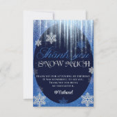 Hiver ONE derland Blue Flat Carte de remerciements (Devant)