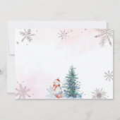 Hiver ONE derland Girl 1er anniversaire Invitation (Dos)